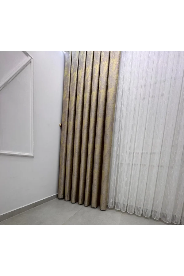 NİVEMESHOME PERA V-5206 1/3 SIK PİLELİ FON PERDE APM