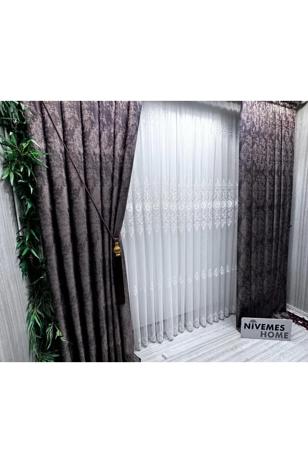 NİVEMESHOME PERA V-5301 1/3 DENSE PILED CURTAIN APM