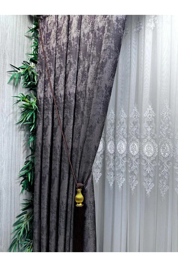 NİVEMESHOME PERA V-5301 1/3 DENSE PILED CURTAIN APM
