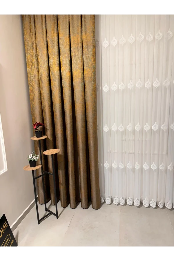 NİVEMESHOME PERA V-5304 1/3 DİK KATLAMALI TÜL PERDE APM