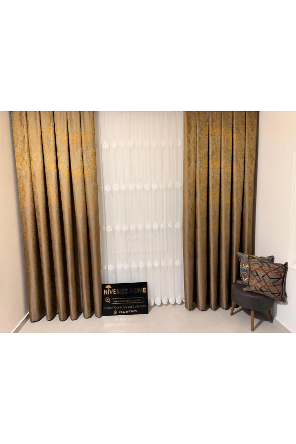 NİVEMESHOME PERA V-5304 1/3 DİK KATLAMALI TÜL PERDE APM