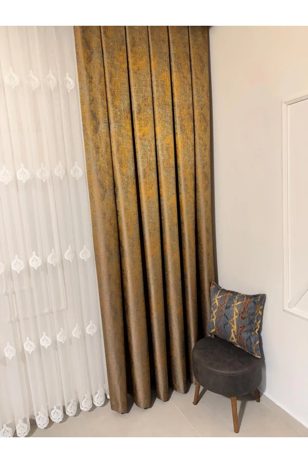 NİVEMESHOME PERA V-5304 1/3 DİK KATLAMALI TÜL PERDE APM