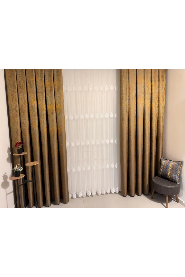 NİVEMESHOME PERA V-5304 1/3 DİK KATLAMALI TÜL PERDE APM