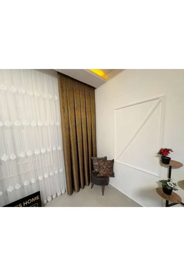 NİVEMESHOME PERA V-5304 1/3 DİK KATLAMALI TÜL PERDE APM