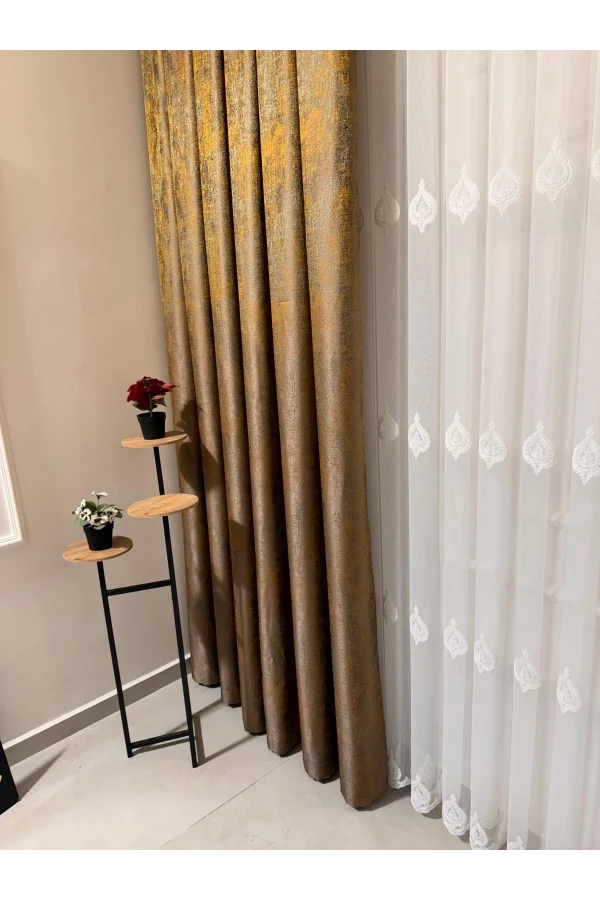 NİVEMESHOME PERA V-5304 1/3 DİK KATLAMALI TÜL PERDE APM