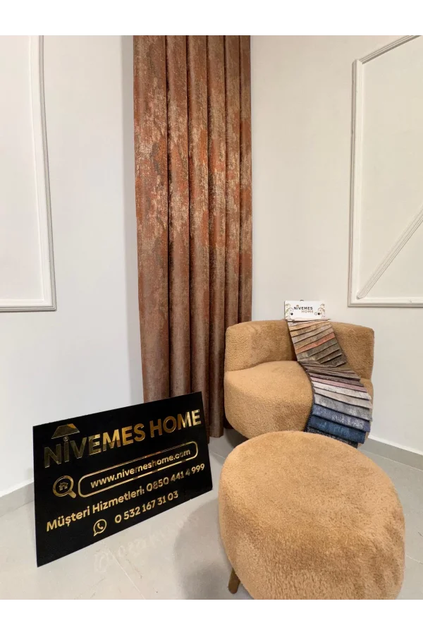 NİVEMESHOME PERA V-5305 1/3 SIK PİLELİ FON PERDE APM