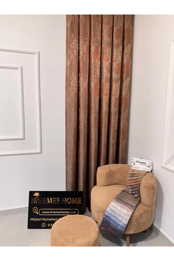 NİVEMESHOME PERA V-5305 1/3 SIK PİLELİ FON PERDE APM