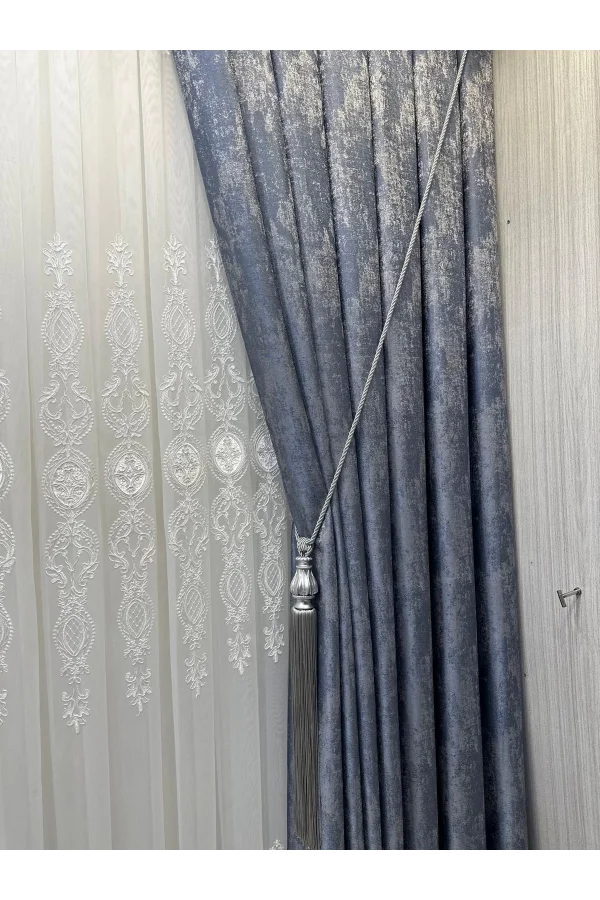 NİVEMESHOME PERA V-5502 1/3 SIK PİLELİ FON PERDE APM