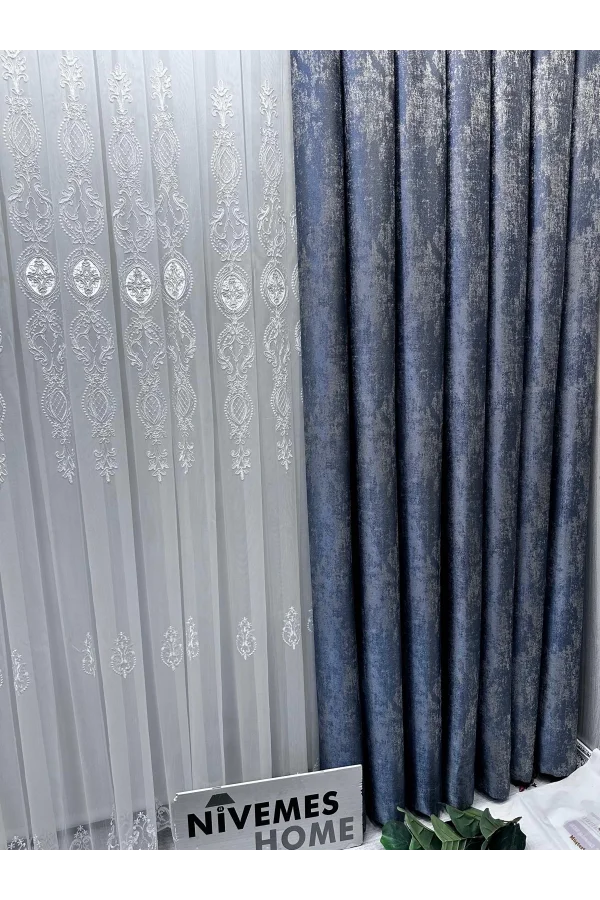 NİVEMESHOME PERA V-5502 1/3 SIK PİLELİ FON PERDE APM