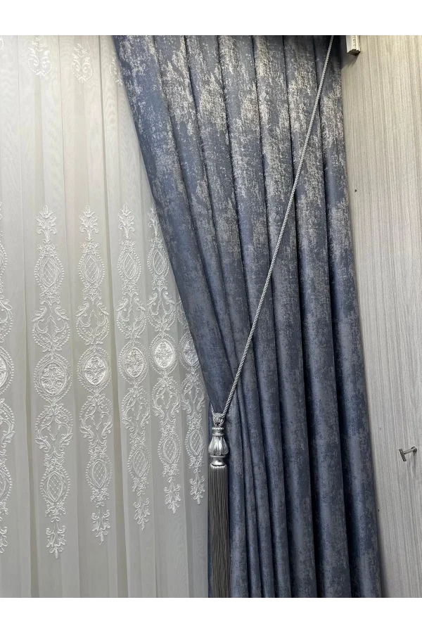 NİVEMESHOME PERA V-5502 1/3 SIK PİLELİ FON PERDE APM