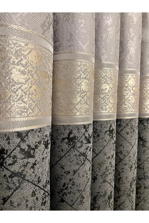 NİVEMESHOME RAVELLO ANTRASİT- GRİ 1/3 SIK PİLE FON PERDE APM