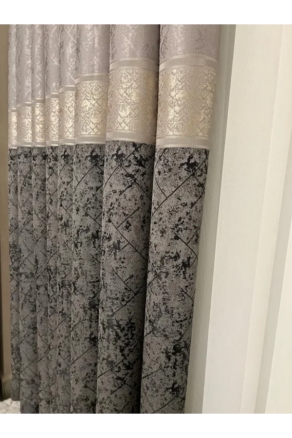 NİVEMESHOME RAVELLO ANTRASİT- GRİ 1/3 SIK PİLE FON PERDE APM