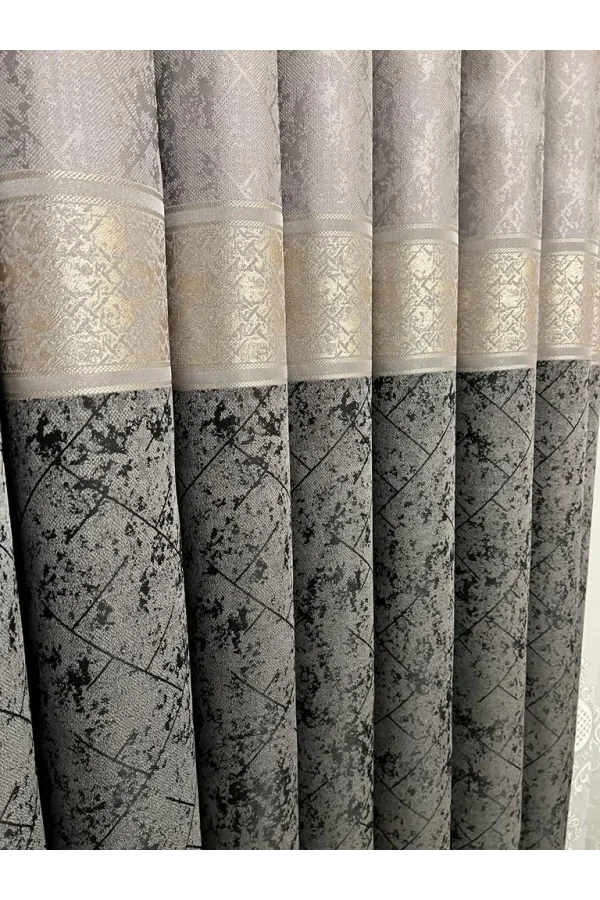 NİVEMESHOME RAVELLO ANTRASİT- GRİ 1/3 SIK PİLE FON PERDE APM