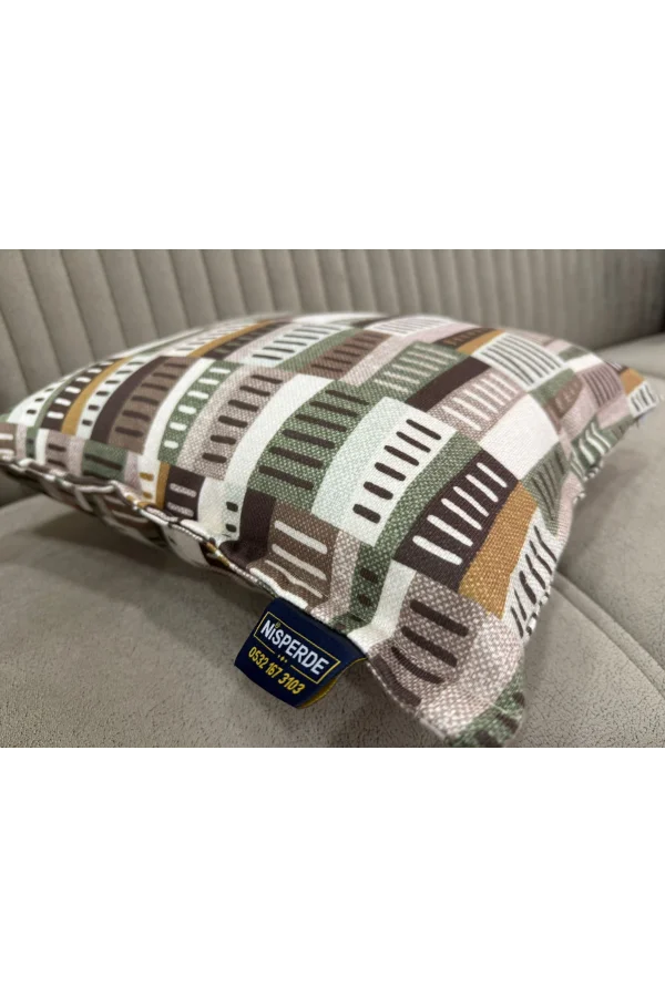 NİVEMESHOME RİTİM 01 YEŞİL  (45X45) KIRLENT KILIFI