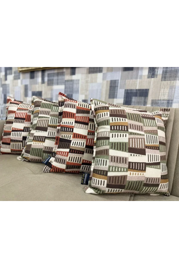 NİVEMESHOME RİTİM 01 YEŞİL  (45X45) KIRLENT KILIFI