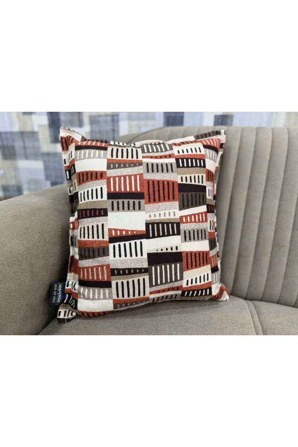 NİVEMESHOME RİTİM 02 KİREMİT  (45X45) DOLGULU KIRLENT KILIFI