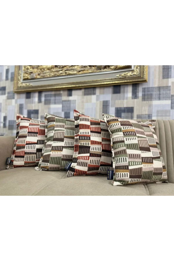 NİVEMESHOME RİTİM 02 KİREMİT (45X45) KIRLENT KILIFI