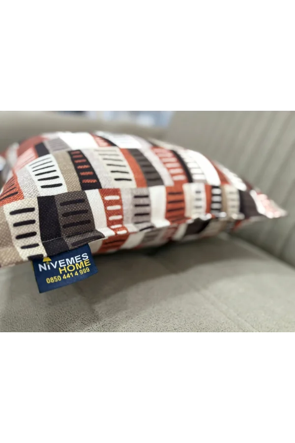 NİVEMESHOME RİTİM 02 KİREMİT (45X45) KIRLENT KILIFI