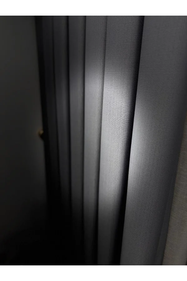 NİVEMESHOME ROMA 18542-D GRİ KETEN 1/3 SIK PİLELİ FON PERDE APM