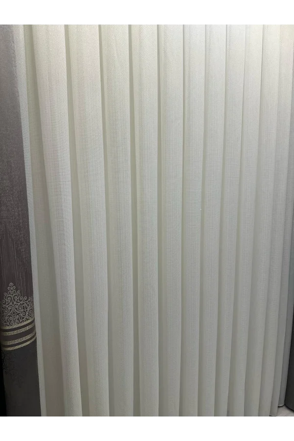 NIVEMESHOME ROSEN HY011 SILVER DETAILED 1/3 DENSELY PLEATED TULLE CURTAIN APM