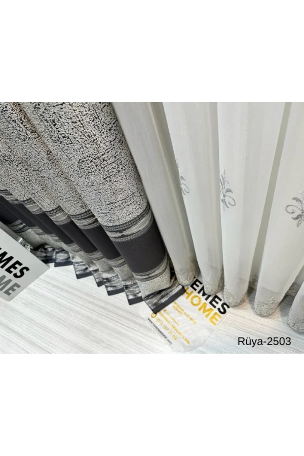 NİVEMESHOME МЕЧТА FT671477 АНТРАЦИТ V-2503 1/3 ТЕСНО ПОТЕРТЫЙ ЗАНАВЕС APM