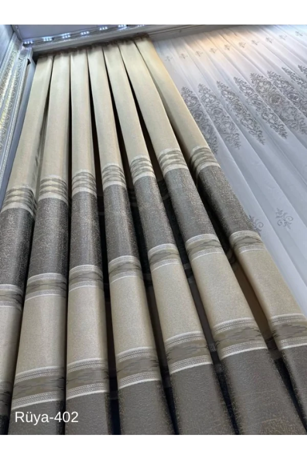 NİVEMESHOME TRAUM FT671477 VİZON V-402 1/3 DİKTİRGEN FON PERDE APM