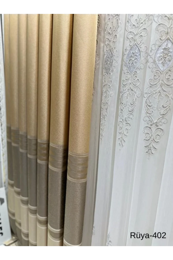 NİVEMESHOME TRAUM FT671477 VİZON V-402 1/3 DİKTİRGEN FON PERDE APM