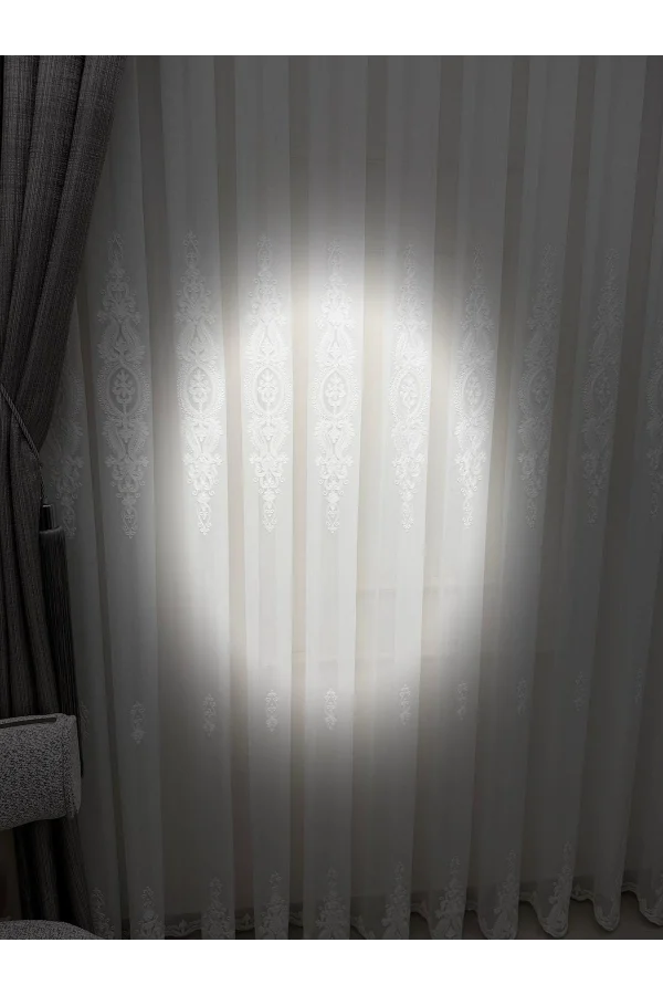 NİVEMESHOME  SAFİR BEYAZ 1/3 TÜL PERDE