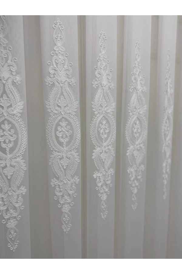 NİVEMESHOME  SAFİR BEYAZ 1/3 TÜL PERDE