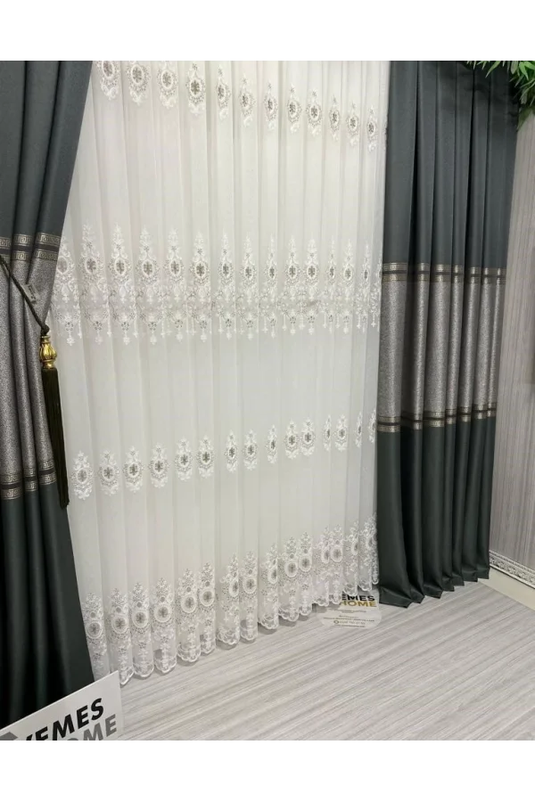 NİVEMESHOME SANTOLİNA 2846 1/3 SIK PİLELİ TÜLLVORHANG APM