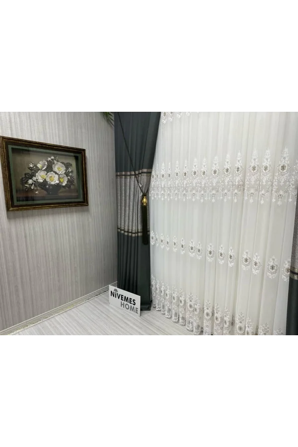 NİVEMESHOME SANTOLİNA 2846 1/3 SIK PİLELİ TÜLLVORHANG APM