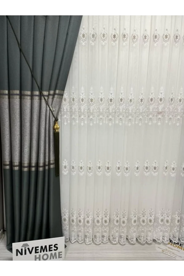 NİVEMESHOME SANTOLİNA 2846 1/3 SIK PİLELİ TÜLLVORHANG APM