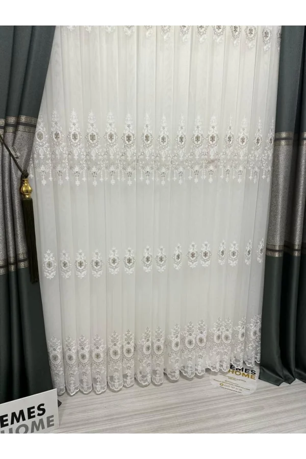 NİVEMESHOME SANTOLİNA 2846 1/3 SIK PİLELİ TÜLLVORHANG APM