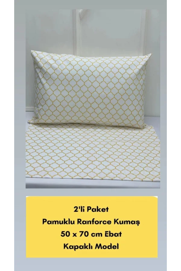NİVEMESHOME الهندسية الصفراء الوسادة غطاء وسادة مزدوجة 50x70