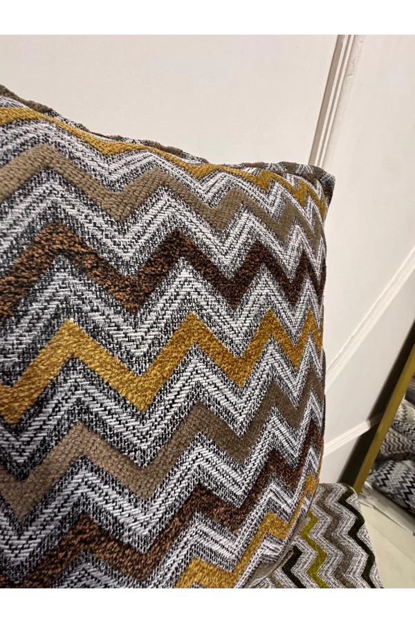 NİVEMESHOME SARI KAHVE ELYAF DOLGULU KIRLENT KILIFI 45X45