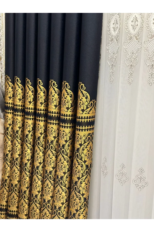 NİVEMESHOME SİDE FT632057 V- 503 AZUL 1/3 CORTINA DE FONDO DE PELO DENSO APM