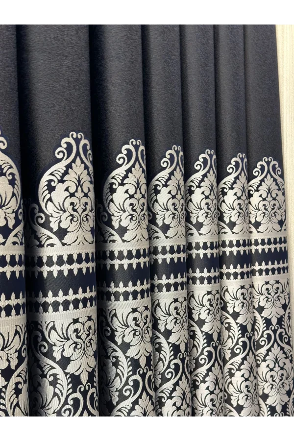 NİVEMESHOME SİDE FT632057 V- 504 NEGRO 1/3 PLISADA CORTINA DE FONDO APM