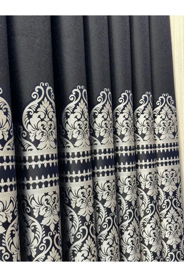 NİVEMESHOME SİDE FT632057 V- 504 NEGRO 1/3 PLISADA CORTINA DE FONDO APM