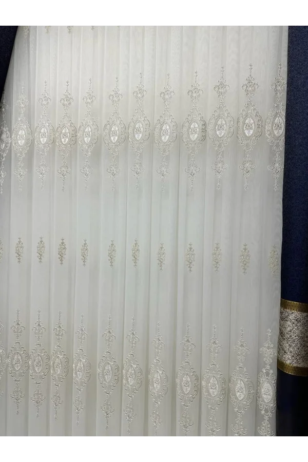 NİVEMESHOME SIERRA TENDA IN TULLE CON PILE FITTIZZATO 108 1/3 DORO APM