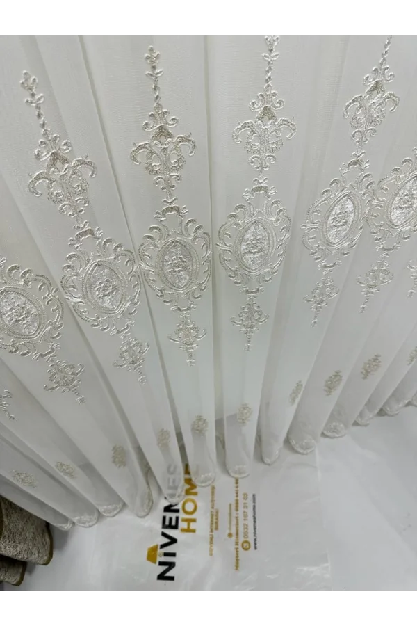 NİVEMESHOME SIERRA TENDA IN TULLE CON PILE FITTIZZATO 108 1/3 DORO APM