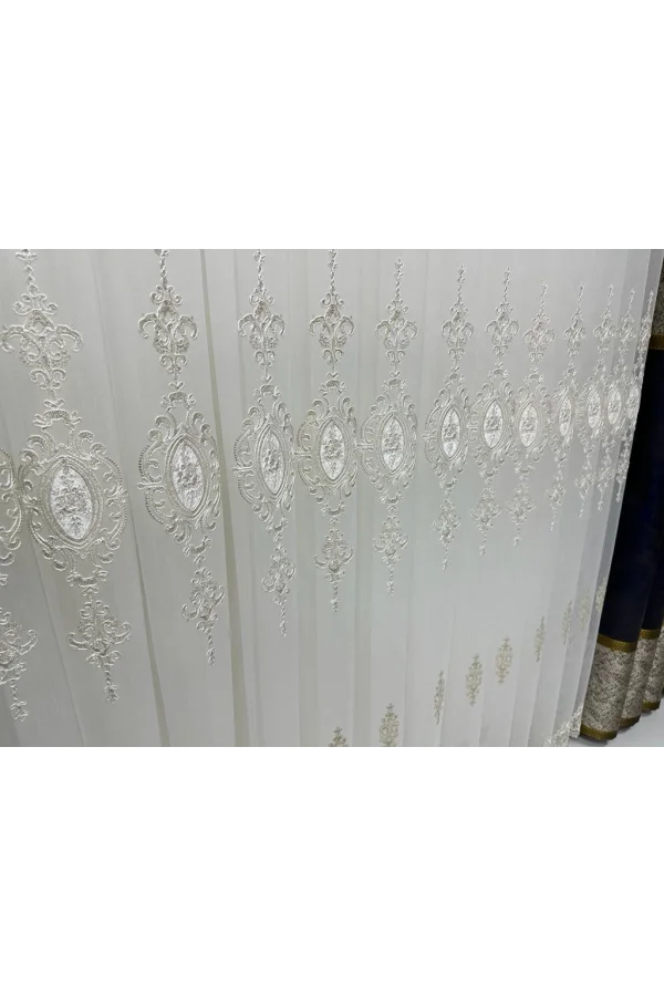 NİVEMESHOME SIERRA TENDA IN TULLE CON PILE FITTIZZATO 108 1/3 DORO APM