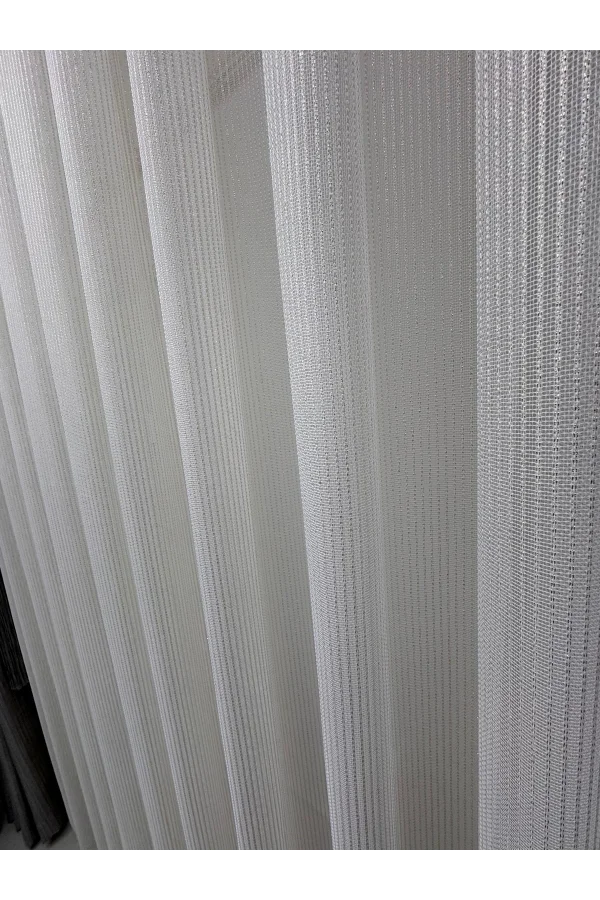 NİVEMESHOME SİMLA GOLD IŞILTILI 1/3 SIK PİLELİ TÜL PERDE APM