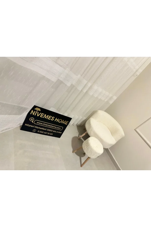 NIVEMESHOME SIMON D813475.801 TANO-310 1/3 TIGHT PLEATED TULLE CURTAIN APM