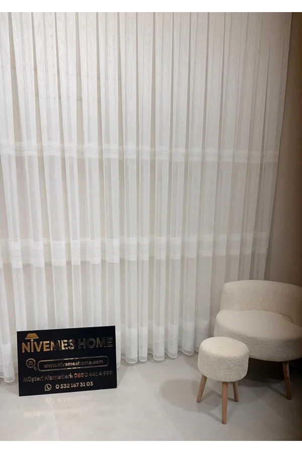 NIVEMESHOME SIMON D813475.801 TANO-310 1/3 TIGHT PLEATED TULLE CURTAIN APM