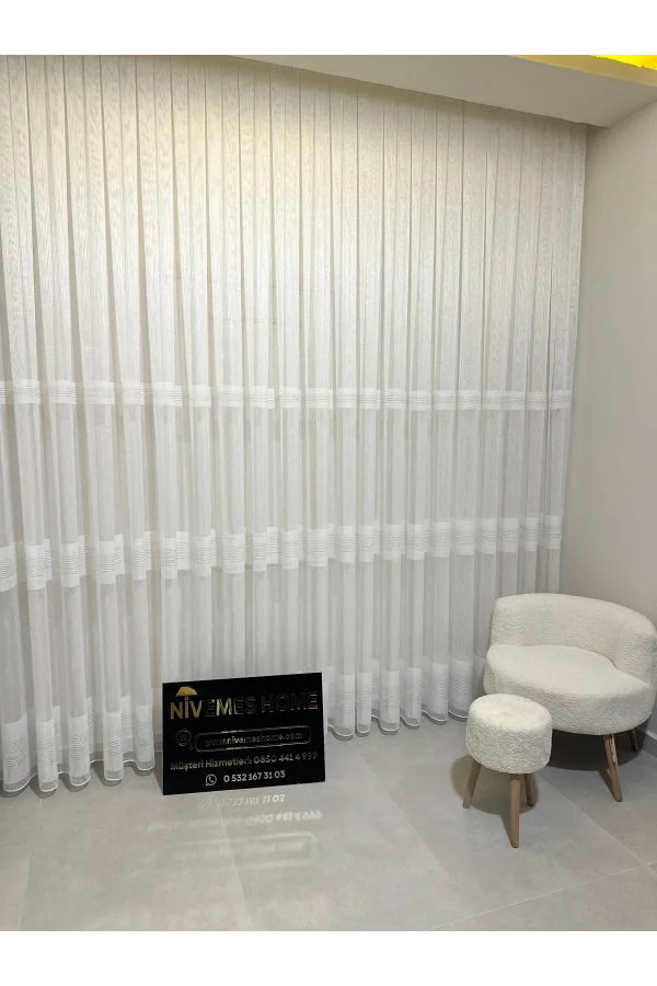 NIVEMESHOME SIMON D813475.801 TANO-310 1/3 TIGHT PLEATED TULLE CURTAIN APM