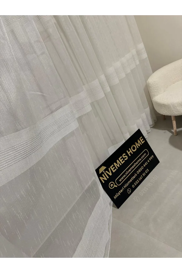 NIVEMESHOME SIMON D813475.801 TANO-310 1/3 TIGHT PLEATED TULLE CURTAIN APM