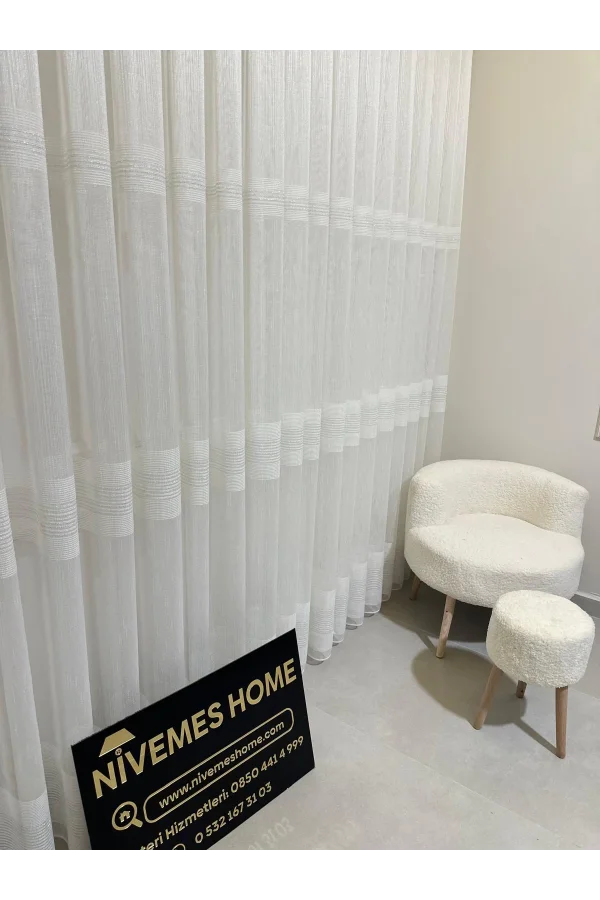 NIVEMESHOME SIMON D813475.801 TANO-310 1/3 TIGHT PLEATED TULLE CURTAIN APM