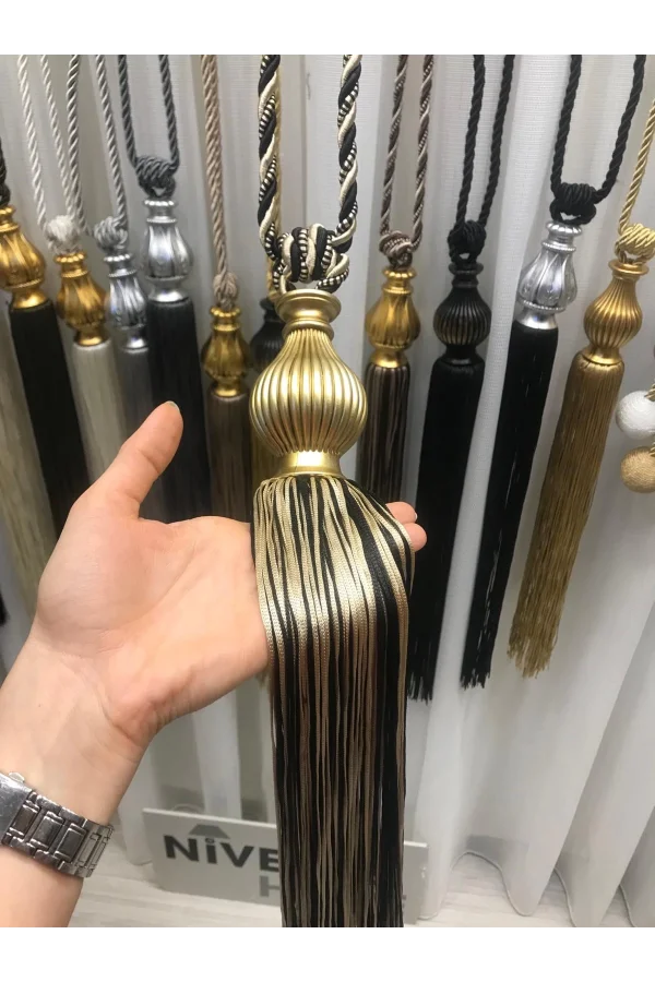 NİVEMESHOME سقف جمع الحافة السوداء والبيضاء المختلطة