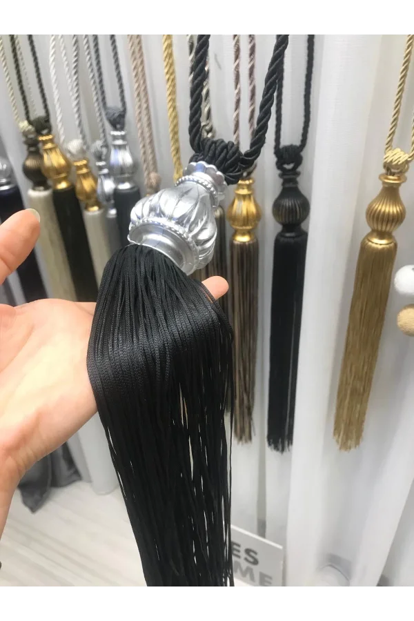 NİVEMESHOME SIYAH SAÇAKLI GRİ APARAT TAVAN TOPLAMA BRAÇOL