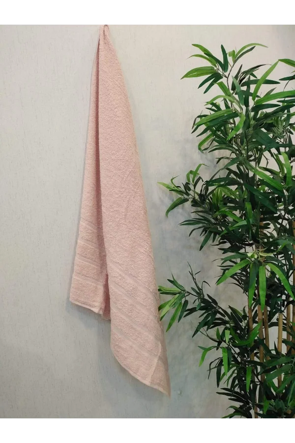 TOALLA DE BAÑO DE NIVEMESHOME SALMÓN RIZADO